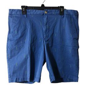 IZOD ADVANTAGE PERFORMANCE HULA GIRL SHORTS BLUE HAWAIIAN WOMAN MENS SIZE 38 9.5